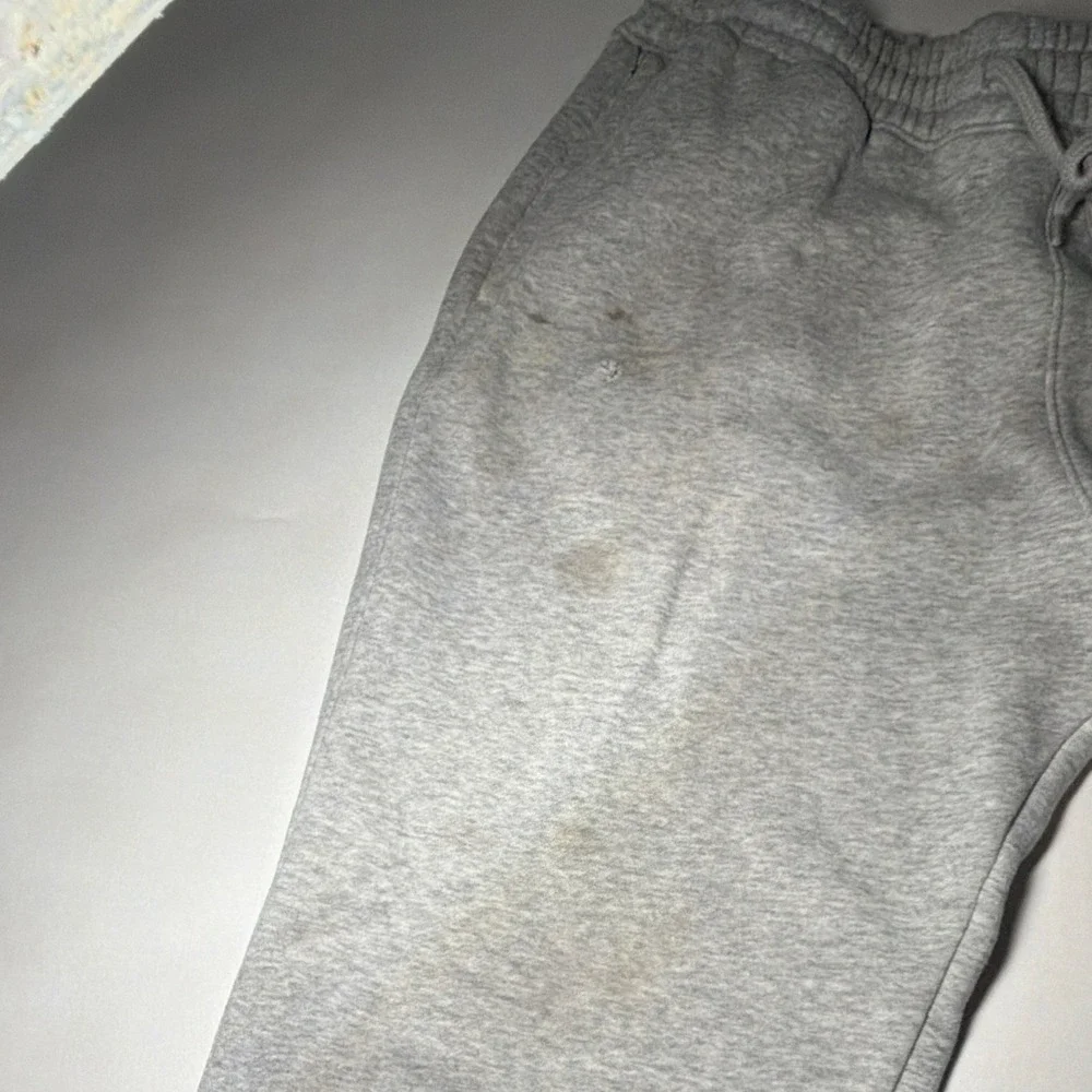 Hollister Men's Gray Jogger Pants L Cotton Knit Drawstring Elastic Waist Pockets